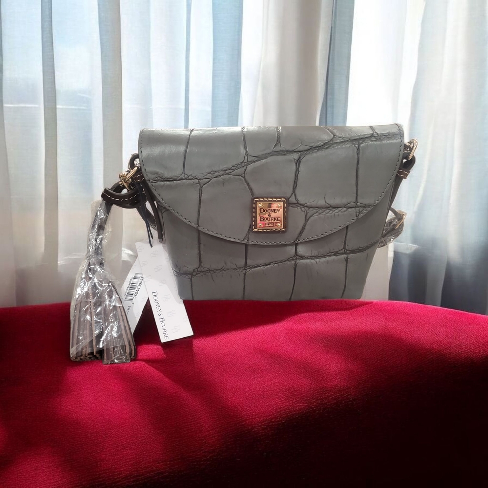 Dooney & Bourke Gray Croc-Embossed Women's Bag